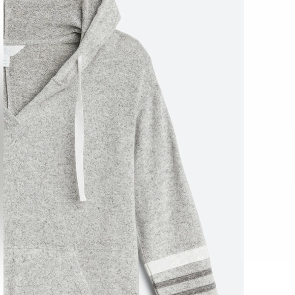 Market & Spruce Kallon Gray Brushed Knit Hoodie Size XS Petite - Picture 8 of 8
